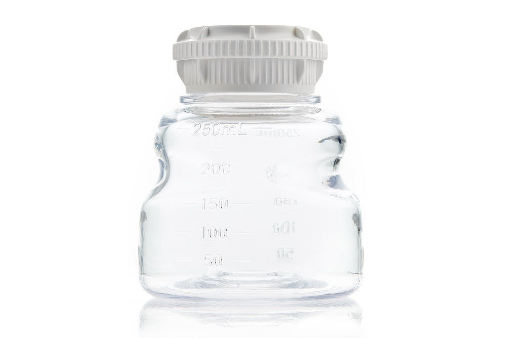EZLabpure™ Media Bottle PETG, 125mL, GL45 Closed VersaCap, Sterile, 24/CS