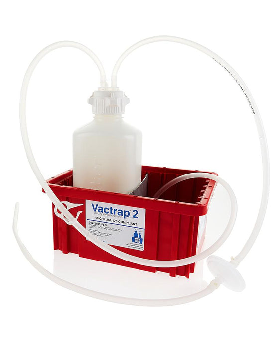 Vactrap2™, PP (Autoclavable), 2L, Red Bin, 1/4" ID Tubing