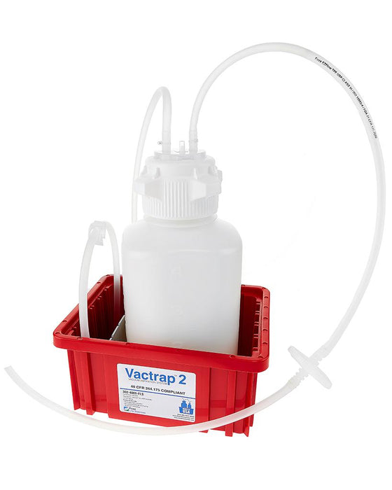 Vactrap2™, PP (Autoclavable), 4L, Red Bin, 1/4" ID Tubing