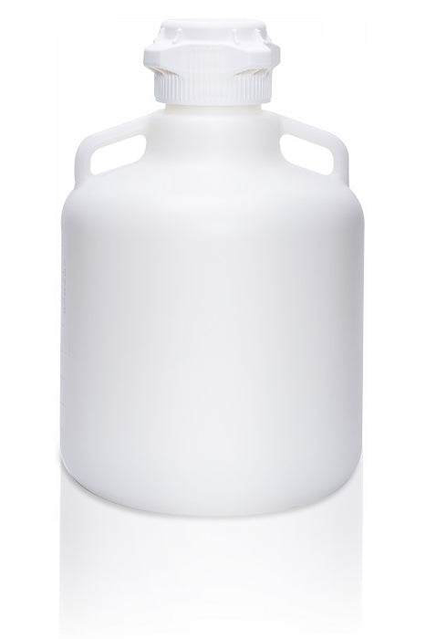 EZLabpure™ Round Carboy, 10L, HDPE, 83mm VersaCap®, PP, White