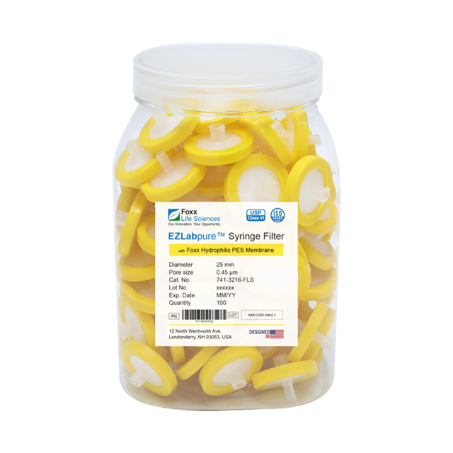 EZlabpure™ Hydrophilic PES Syringe Filters Collection Image | Foxx Life Sciences India