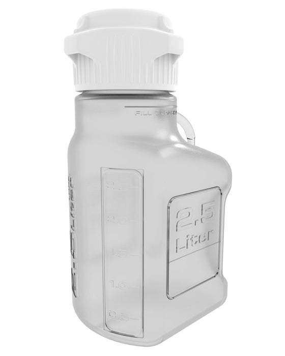 EZclear 2.5 L (0.5 Gal) Polycarbonate Carboy with 83B cao, Large Pinched Handle, 1/EA