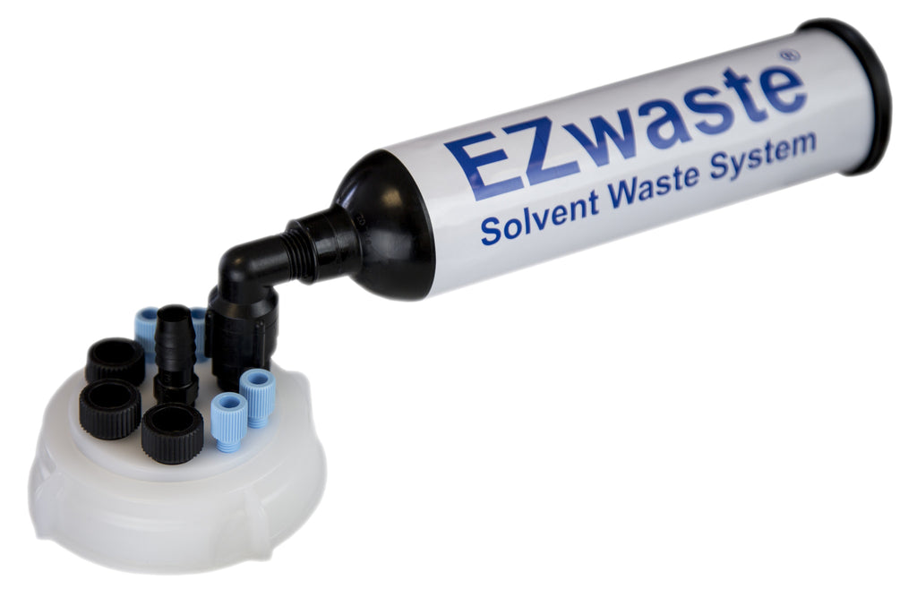 EZwaste® HPLC Solvent Waste System, Cap-Only Assembly, 70 mm (S70) VersaCap with Four (4x) Ports for 1/16 Inch O.D. Tubing; Four (4x) Hose Barb Ports for 1/4 or 3/8 Inch I.D. Tubing, 1/EA