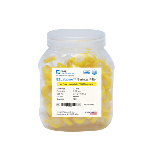EZlabpure 13mm Syringe Filters – 0.22µm PES Membrane, Non-Sterile  Foxx Life Sciences | img_1 | Foxx Life Sciences India | FoxxLifeSciences.in