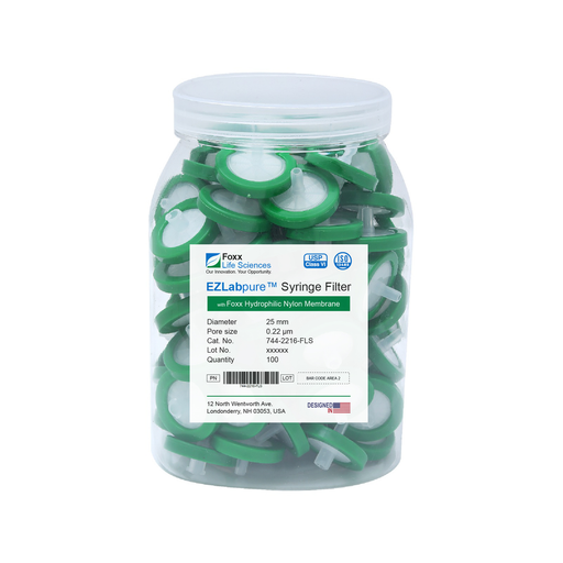 EZlabpure 25mm Syringe Filters – 0.22µm Nylon Membrane, Non-Sterile  Foxx Life Sciences | img_1 | Foxx Life Sciences India | FoxxLifeSciences.in