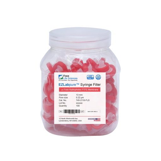 EZlabpure 13mm Syringe Filters – 0.22µm Hydrophobic PTFE, Non-Sterile  Foxx Life Sciences - Hydrophilic filter for laboratory research and sample preparation. | img_1 | Foxx Life Sciences India | FoxxLifeSciences.in