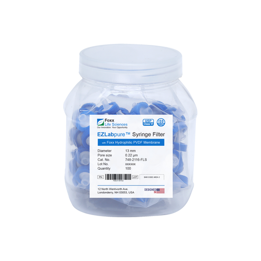 EZlabpure 13mm Syringe Filters – 0.22µm Hydrophilic PVDF Membrane, Non-Sterile for Analytical Filtration  Foxx Life Sciences | img_1 | Foxx Life Sciences India | FoxxLifeSciences.in