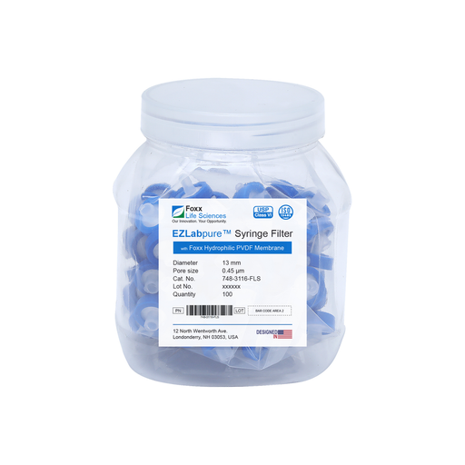 EZlabpure 13mm Syringe Filters – 0.45µm Hydrophilic PVDF Membrane, Non-Sterile for Analytical Filtration  Foxx Life Sciences | img_1 | Foxx Life Sciences India | FoxxLifeSciences.in