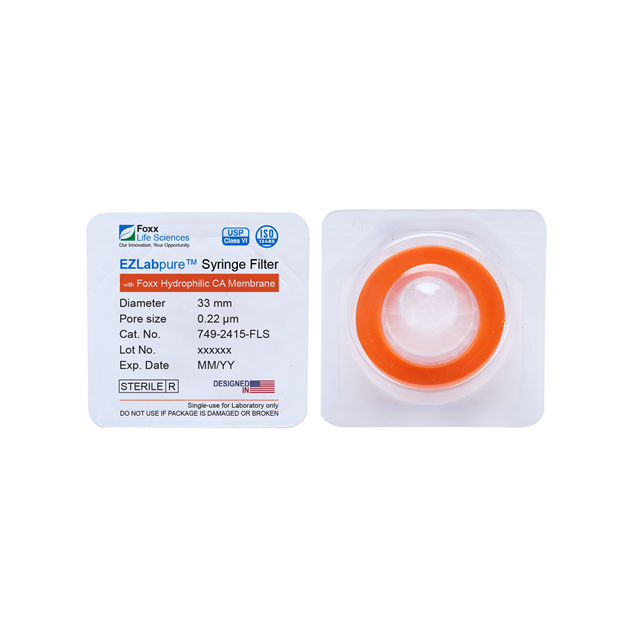 EZlabpure 33mm Syringe Filters – 0.22µm Cellulose Acetate, Sterile  Foxx Life Sciences | img_1 | Foxx Life Sciences India | FoxxLifeSciences.in