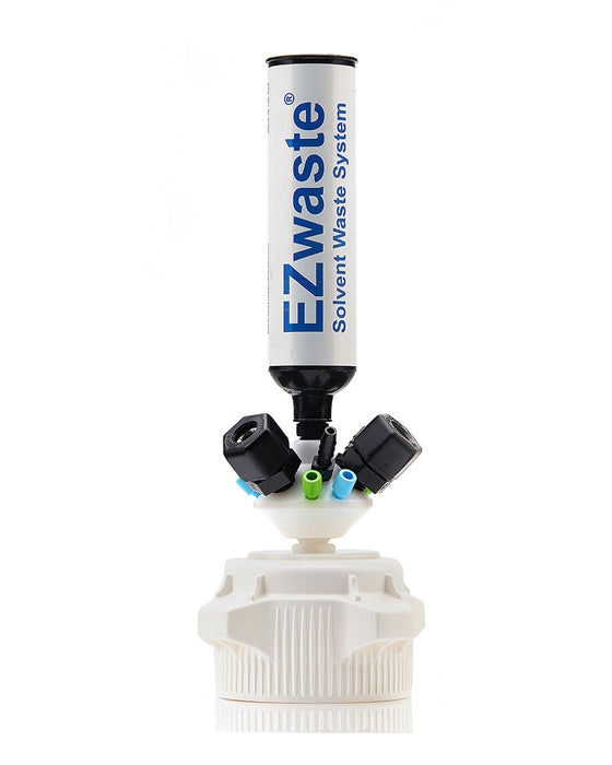 EZwaste® HPLC Solvent Waste System, Cap-Only Assembly, HD 83 mm (83B) VersaCap with Four (4x) Ports for 1/16 Inch O.D. Four (4x) HD O.D Tubing & Filter, 1/EA