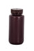 Brown plastic bottle with a lid on a white background