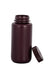 Brown plastic bottle with cap on a white background