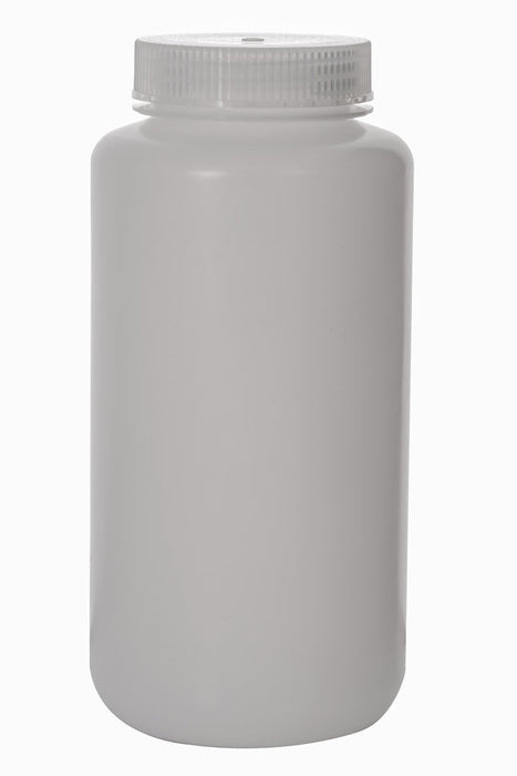 White plastic container with a lid on a white background