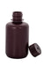Brown bottle with cap on a white background