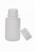 White plastic bottle with cap on a white background