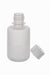 White plastic bottle with a cap on a white background