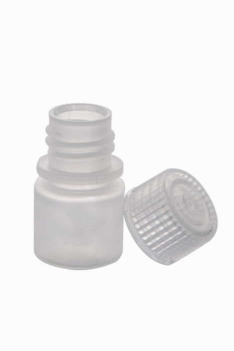 White plastic bottle with cap on a white background