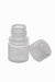 White plastic bottle with cap on a white background