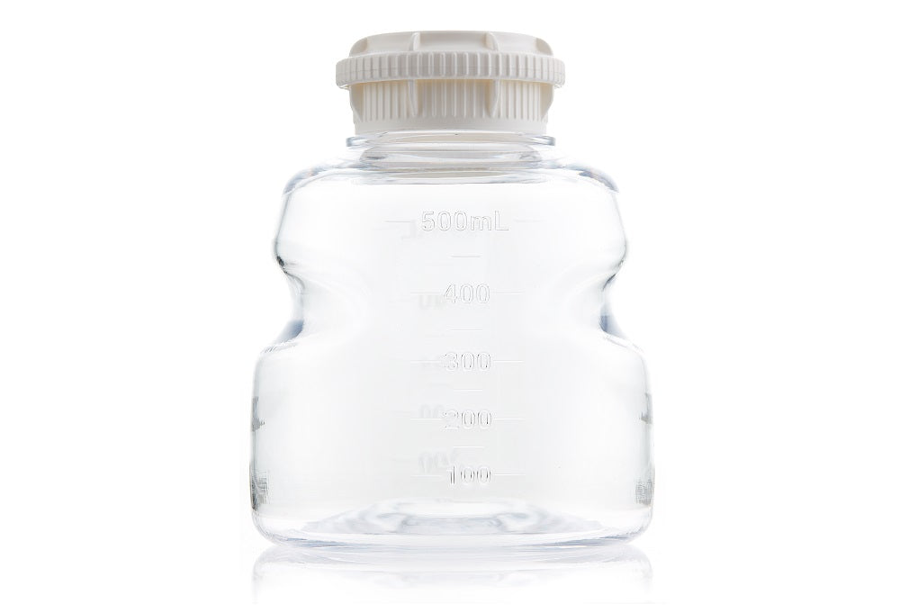 EZLabpure™ Media Bottle PETG, 500 mL, GL45 Closed VersaCap, Sterile, 24/CS