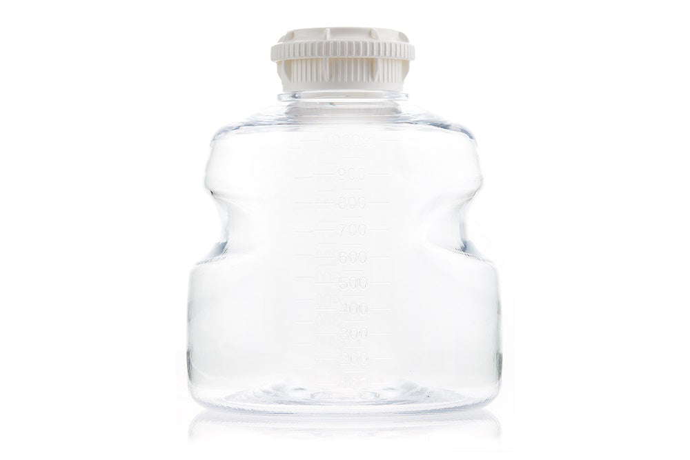 EZLabpure™ Media Bottle PETG, 1,000 mL, GL45 Closed VersaCap, Sterile, 24/CS