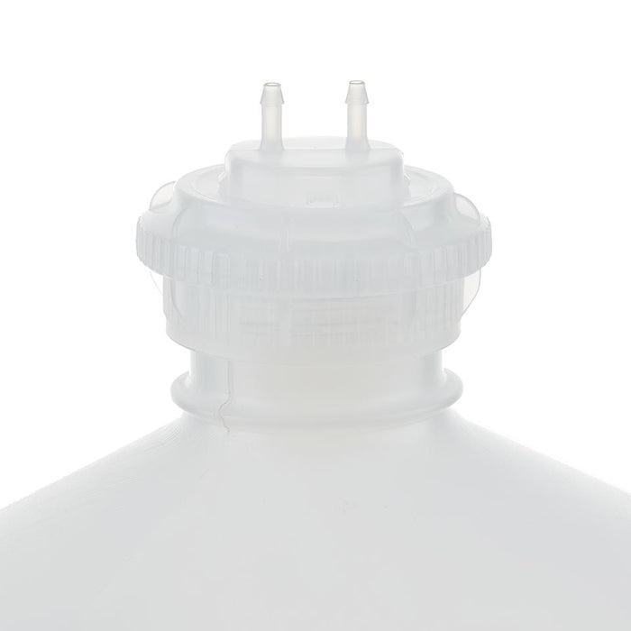 EZBio® GL45 Open Cap & Molded 2x 1/8" HB, Natural PP for Plastic Bottles