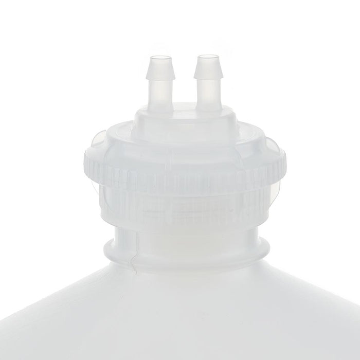 EZBio® GL45 Open Cap & Molded 2x 1/4" HB, Natural PP for Plastic Bottles
