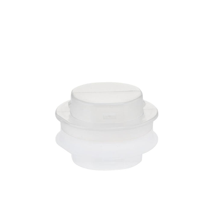EZBio® GL45 Open Cap & Closed Adapter, White PP for Glass Bottles