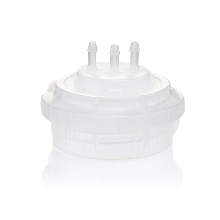 EZBio® GL45 Open Cap & Molded 3x 1/8" HB, Natural PP for Plastic Bottles
