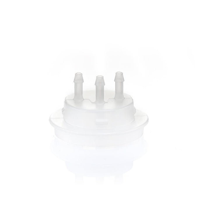 EZBio® GL45 Open Cap & Molded 3x 1/8" HB, Natural PP for Plastic Bottles
