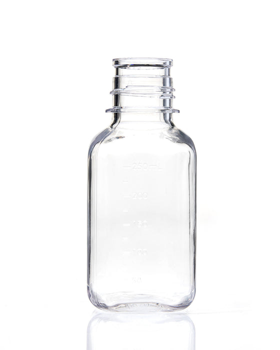 EZBio® Bottle, PETG, Non-Sterile, 250mL, No Cap, pk/24