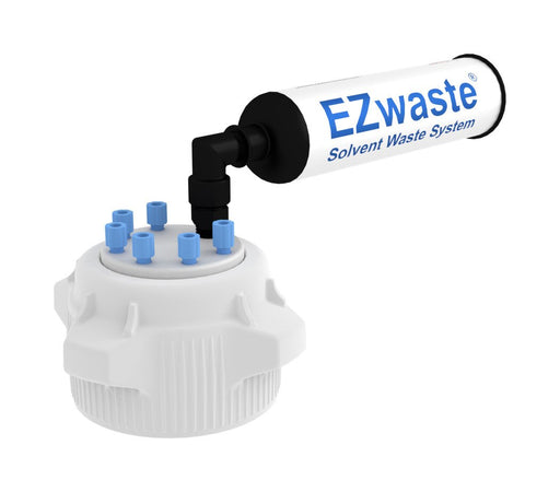 EZwaste® Safety Vent VersaCap® 83B, 6 Ports for 1/8'' OD Tubing and a Chemical Exhaust Filter