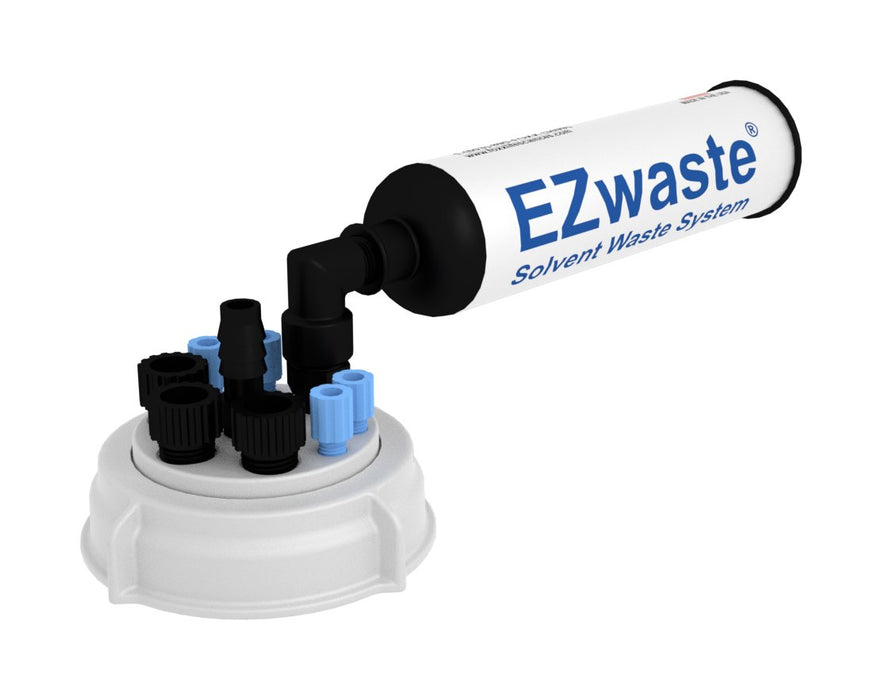EZWaste® UN/DOT Filter Kit, VersaCap® S70, 4 ports for 1/8" OD Tubing, 4 port for 1/4" HB or 4 port for 3/8" HB and One Exhaust Filter, w/ Plugs