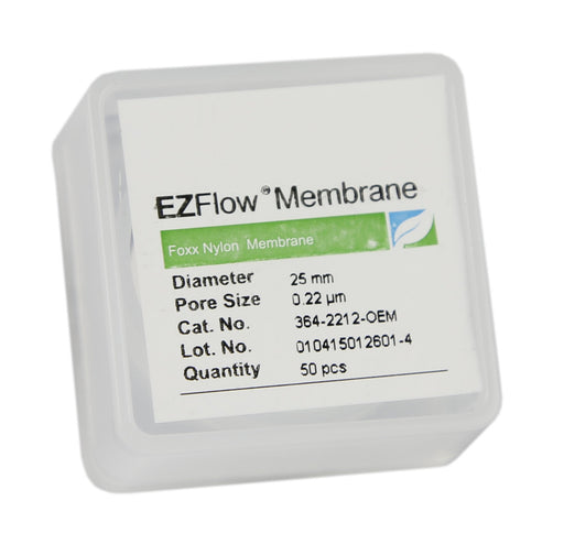 50 pack EZFlow® 25mm 0.2µm Nylon Membrane Disc Filter