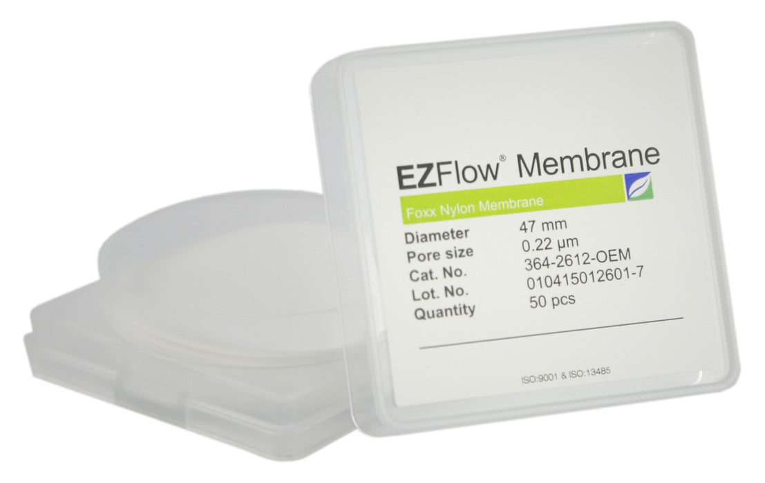 50 pack EZFlow® 47mm 0.2µm Nylon Membrane Disc Filter