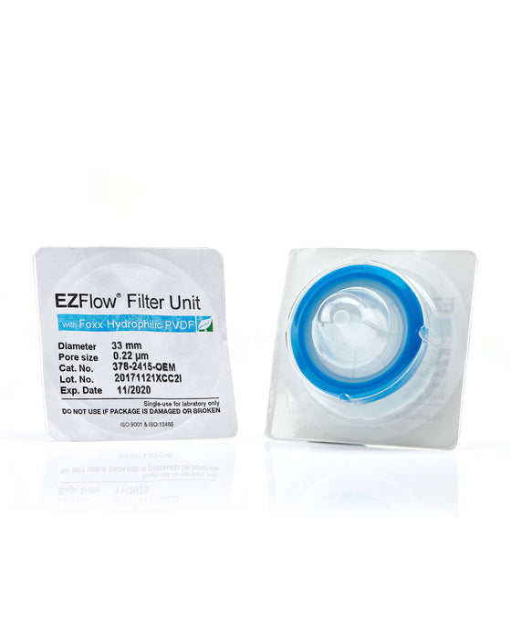 EZFlow® 33mm Sterile Syringe Filter, .2μm Hydrophilic PVDF, 100/pack