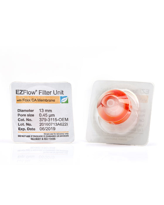 EZFlow® Syringe Filter, CA, 0.45µm, 13mm, Sterile, 100/pack