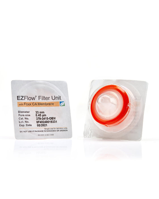 EZFlow® Syringe Filter, CA, 0.45µm, 33mm, Sterile, 100/pack