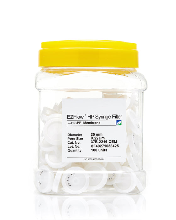 EZFlow® 25mm Syringe Filter, .2μm PP, 100/pack
