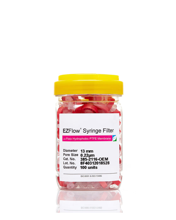 EZFlow® 13mm Syringe Filter, .2μm Hydrophobic PTFE, 100/pack