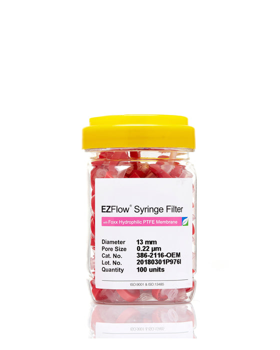 EZFlow® 13mm Syringe Filter, .2μm Hydrophilic PTFE 100/pack