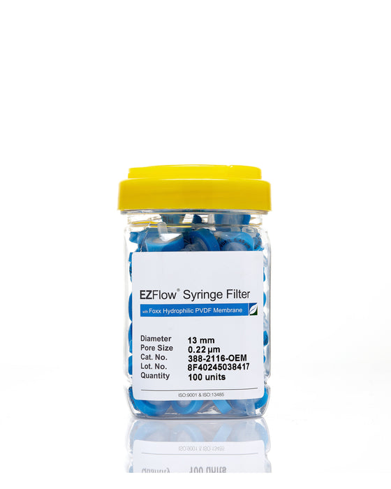 EZFlow® 13mm Syringe Filter, .2μm Hydrophilic PVDF, 100/pack