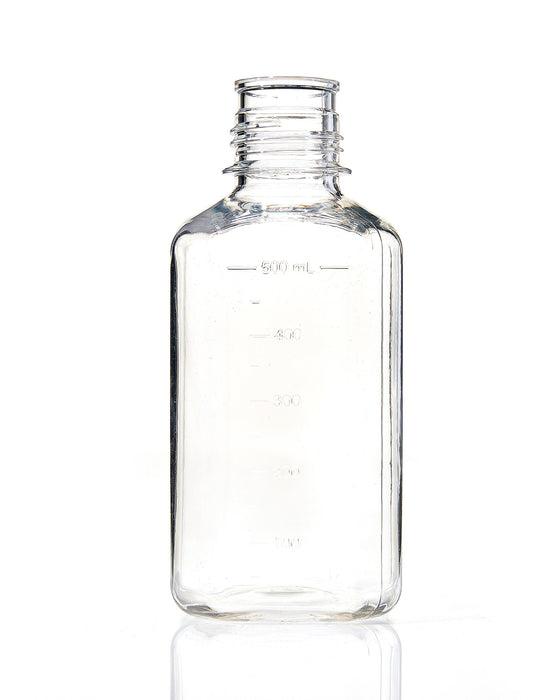 EZBio® Bottle, PETG, Non-Sterile, 500mL, No Cap, pk/12