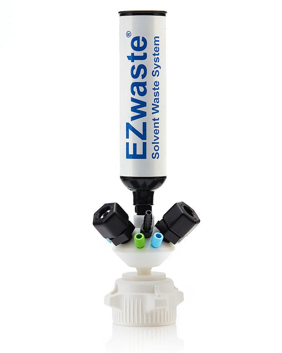EZWaste® HPLC VersaCap® 53B Cap Assy W/ Exhaust Filter, 4x Ports OD Tube-3.2 (1/8") & 1.6 (1/16"), 2 X Ports OD Tube 6.4 (1/4"), 1/EA