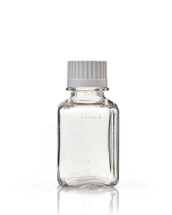 EZBio® Bottle, PETG, Sterilized, 60mL, Closed Cap, pk/24