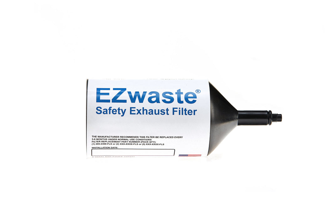 EZwaste® 100 Safety Chemical Exhaust Filter, without Indicator, ¼ -28 Thread, 1/EA
